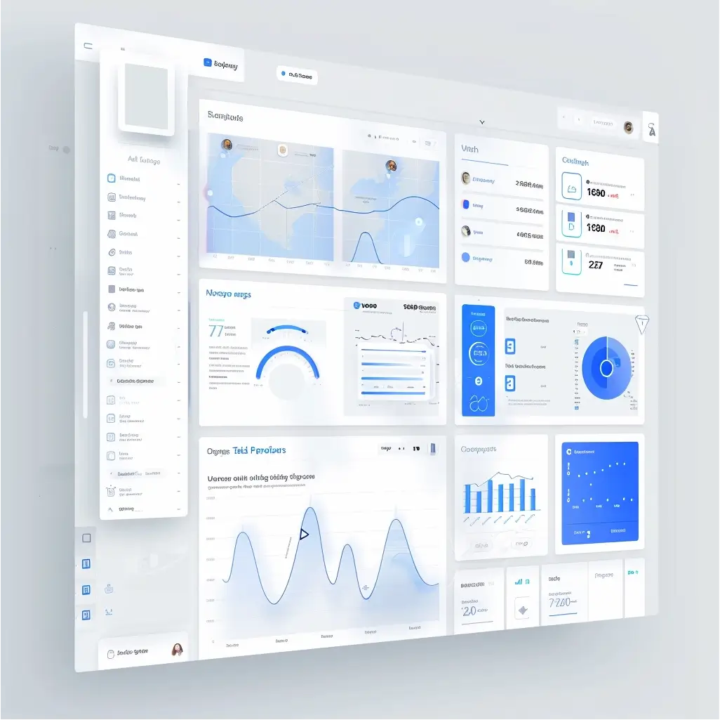 Dashboard illustrating a Tobacco Product Process Management-System from a confidential client